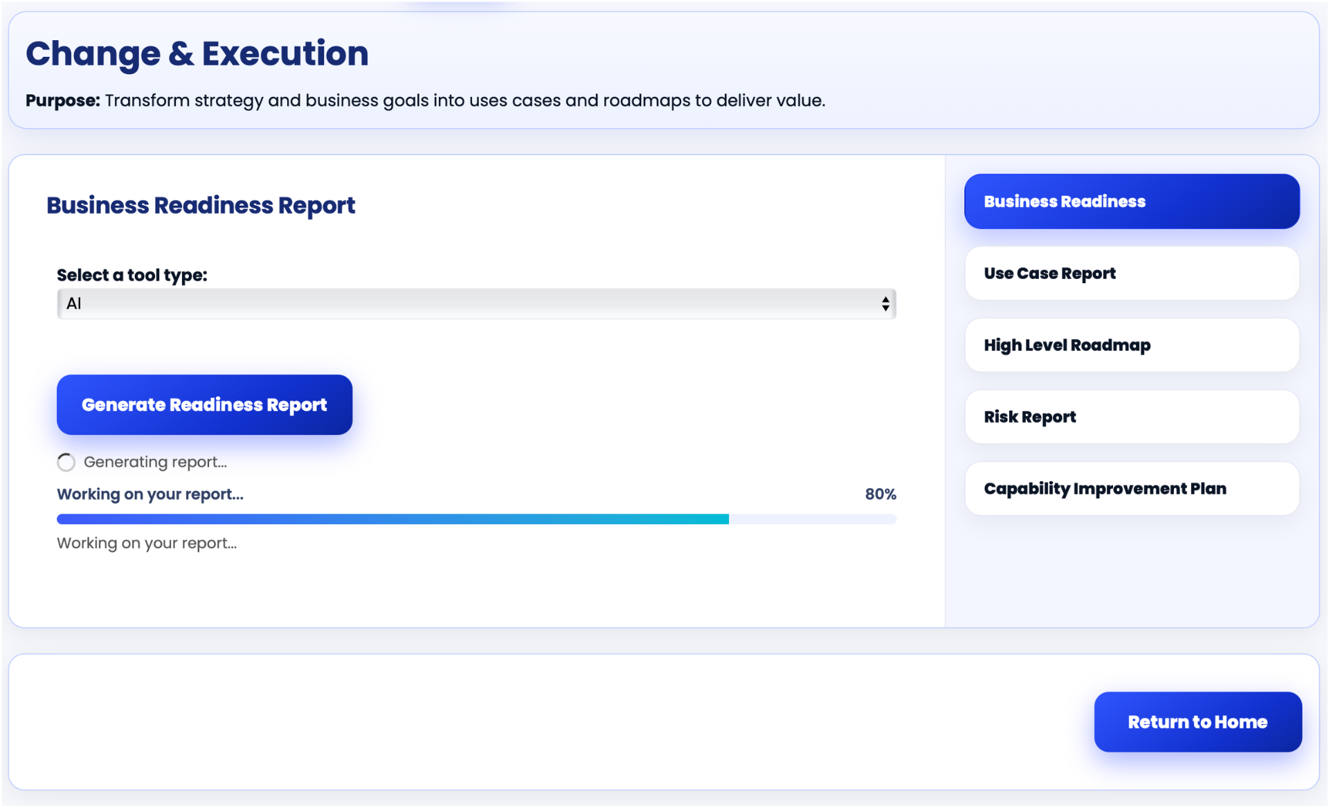 Strategy Execution platform view showing real-time data and controls